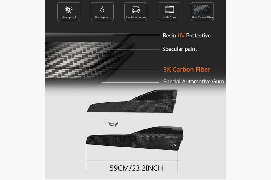 BMW 3 Serie F30/F31 2012–2019 V3 side skirt extensions (voor M3 side skirts, carbon) Foto 6