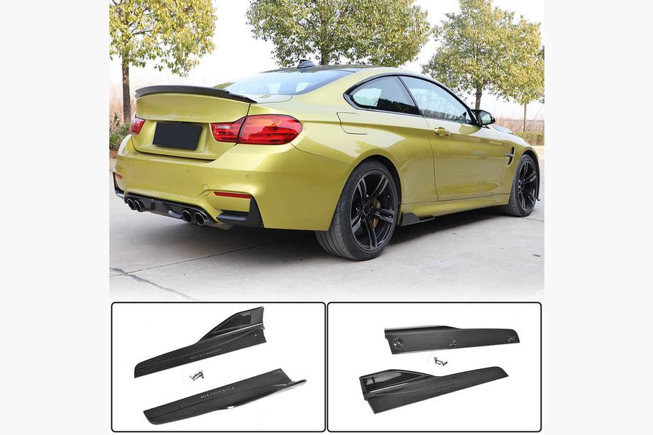 BMW 4 Serie F32/F33/F36 2012–2020 V4 sideskirt splitters (voor F82/F83, carbon) Image