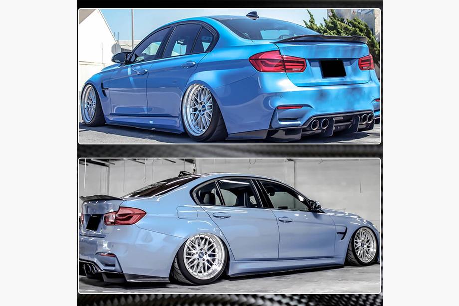 BMW 3 Serie F30/F31 2012–2019 Sideskirt extensies V2 (voor M3 sideskirts, carbon) Foto 3