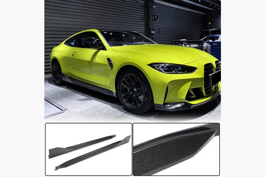 BMW 4-serie G22/23/26 2020– Sideskirt extensions V2 (voor G82/G83, carbon) Image
