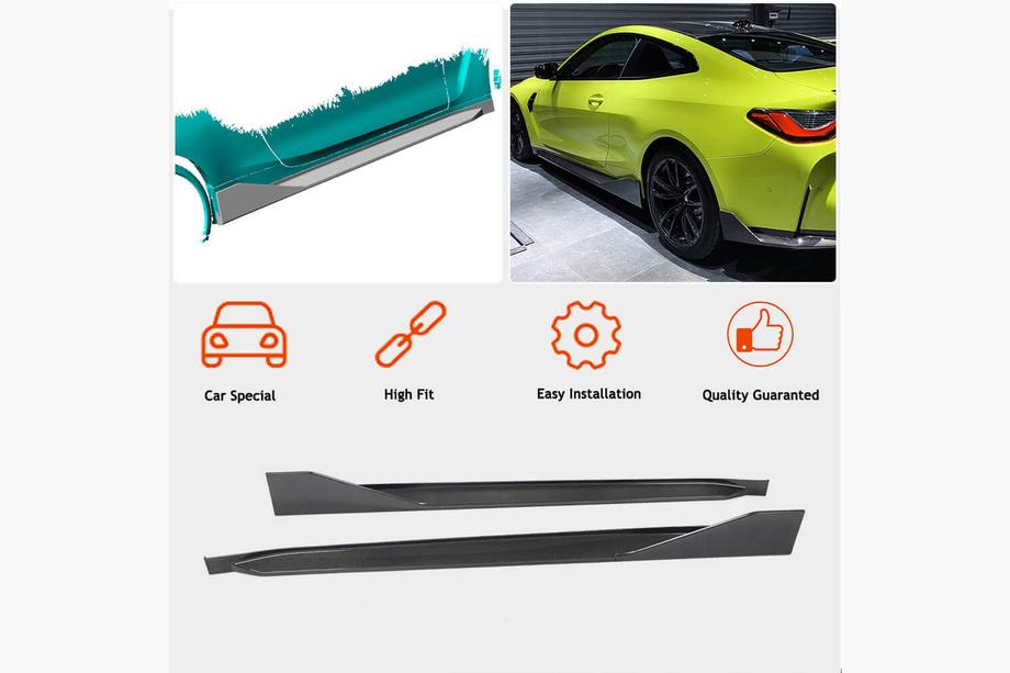 BMW 4-serie G22/23/26 2020– Dorpelcovers Dry Carbon V2 (voor G82/G83) Foto 2