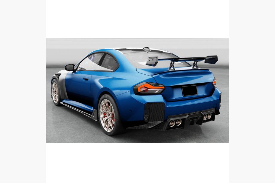 BMW 2 Serie G42 2021– Side skirt extensions V1 (voor G87, carbon) Foto 2