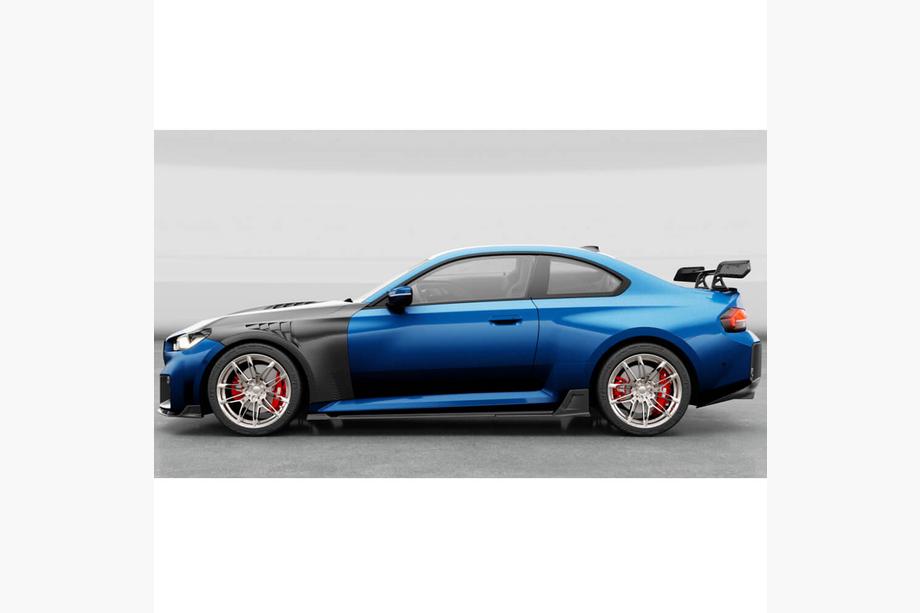 BMW 2 Serie G42 2021– Side skirt extensions V1 (voor G87, carbon) Foto 3