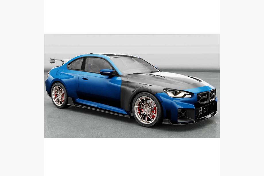 BMW 2 Serie G42 2021– Side skirt extensions V1 (voor G87, carbon) Foto 4