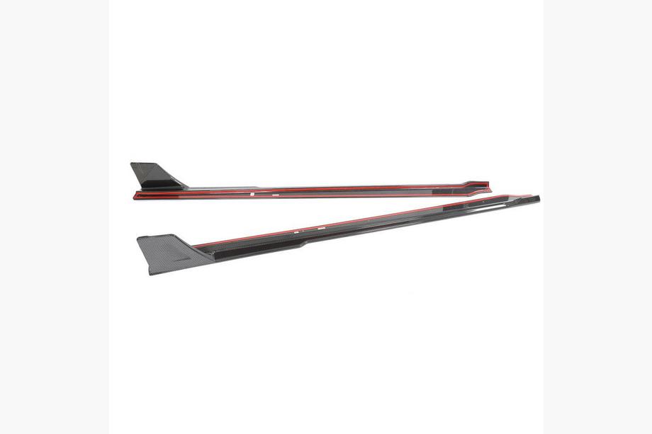 BMW 2 Serie G42 2021– Side skirt extensions V1 (voor G87, carbon) Foto 7