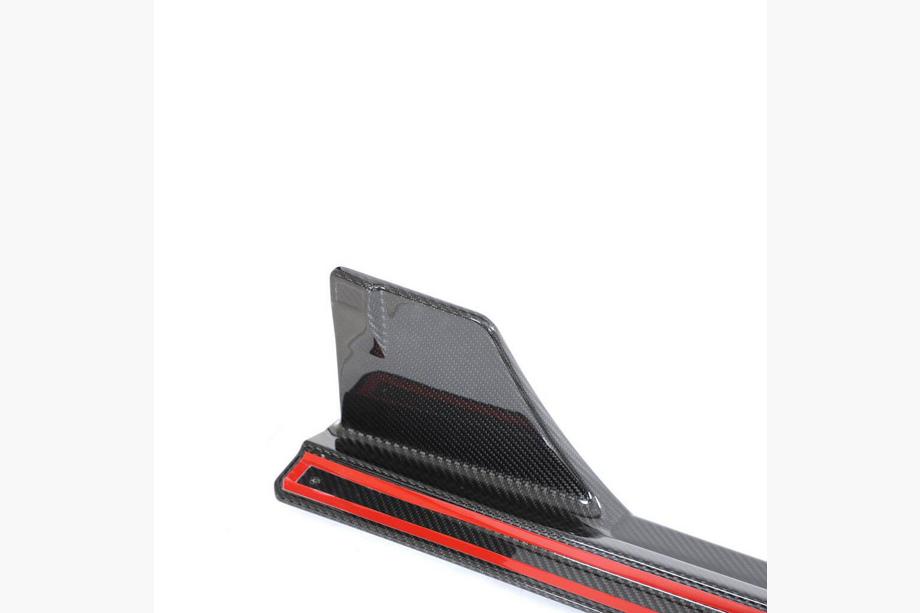BMW 2 Serie G42 2021– Side skirt extensions V1 (voor G87, carbon) Foto 8