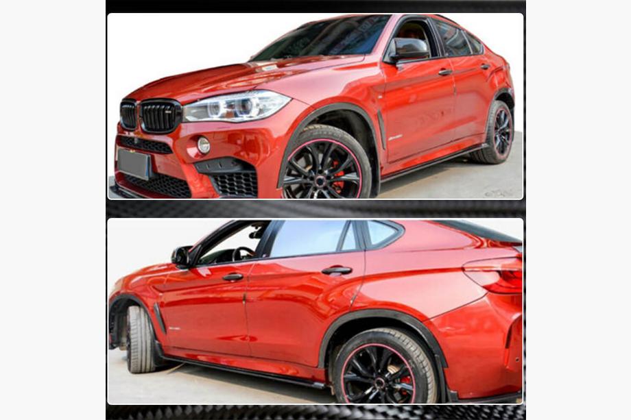 BMW X6 F16 2014–2019 Sideskirt extensions (voor F86, carbon) Foto 4