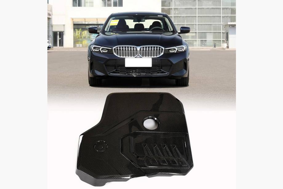 BMW 5 Serie G30/G31 2017–2023 Motorafdekking droog carbon (2021-2023) Image