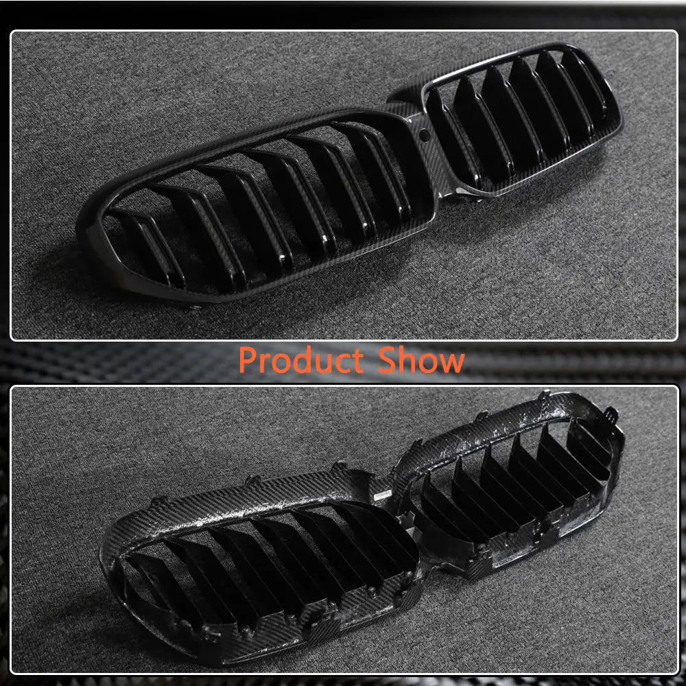 BMW 5 Serie G30/G31 2017–2023 Nierengrilles M-Look V1 (2021-2023, droog carbon) foto 6