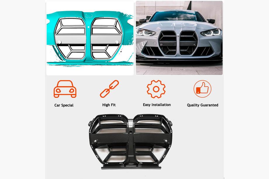BMW 4-serie G22/23/26 2020– Luchtinlaten V1 (voor G82/G83, carbon) Foto 3