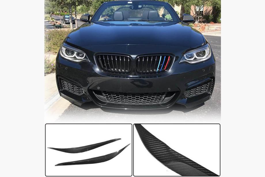 BMW 2-serie F22/F23 2014–2021 Koplampwimpers (Carbon) Foto 1