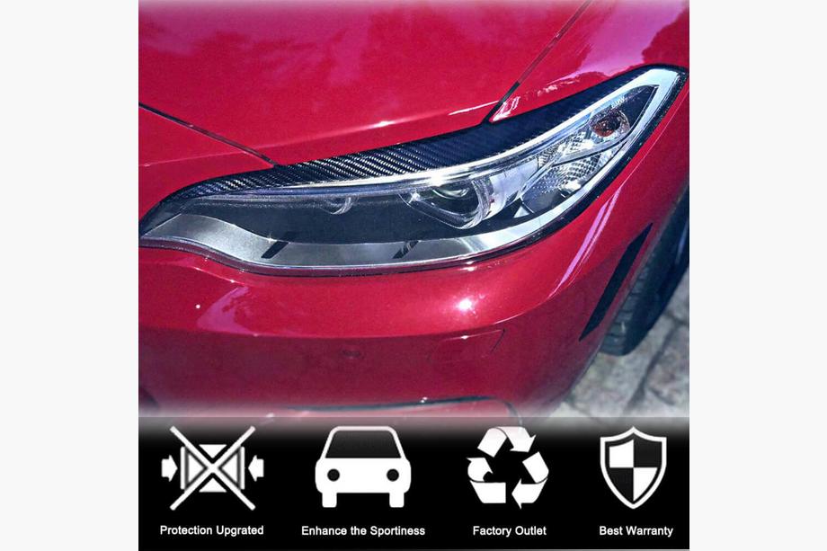 BMW 2-serie F22/F23 2014–2021 Koplampwimpers (Carbon) Foto 3
