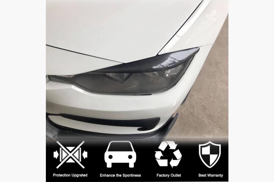 BMW 3 Serie F30/F31 2012–2019 Koplampwenkbrauwen V1 (voor F30, carbon) Foto 3
