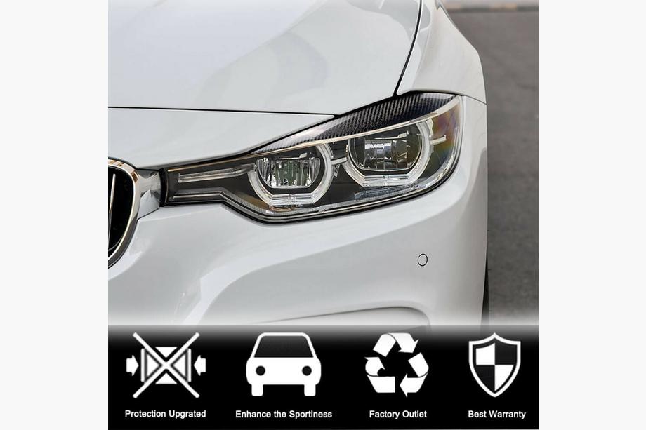 BMW 3 Serie F30/F31 2012–2019 Koplampwenkbrauwen V1 (voor F30, carbon) Foto 8