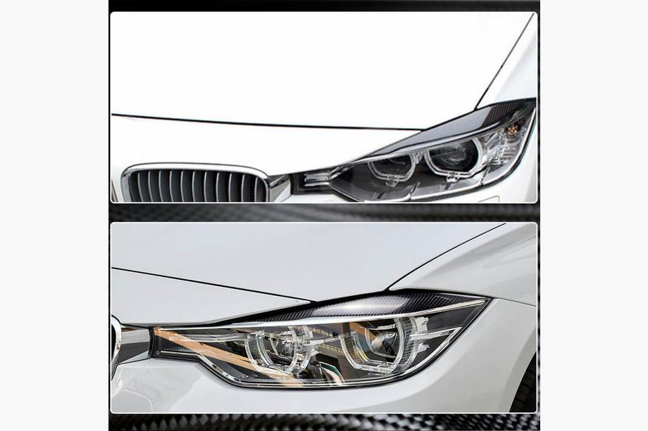 BMW 3 Serie F30/F31 2012–2019 Koplampwenkbrauwen V1 (voor F30, carbon) Foto 9