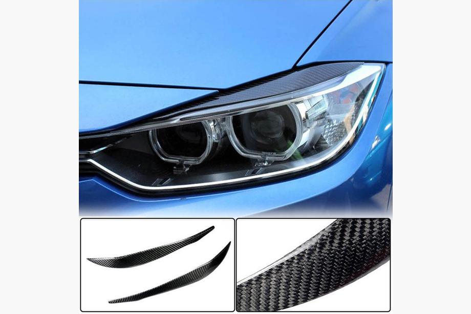BMW 3 Serie F30/F31 2012–2019 Koplampwimpers V2 (voor F30, carbon) Image