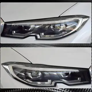 Koplampwimpers (2018-2022, Carbon) BMW 3 Serie G20/G21 2018– foto 4