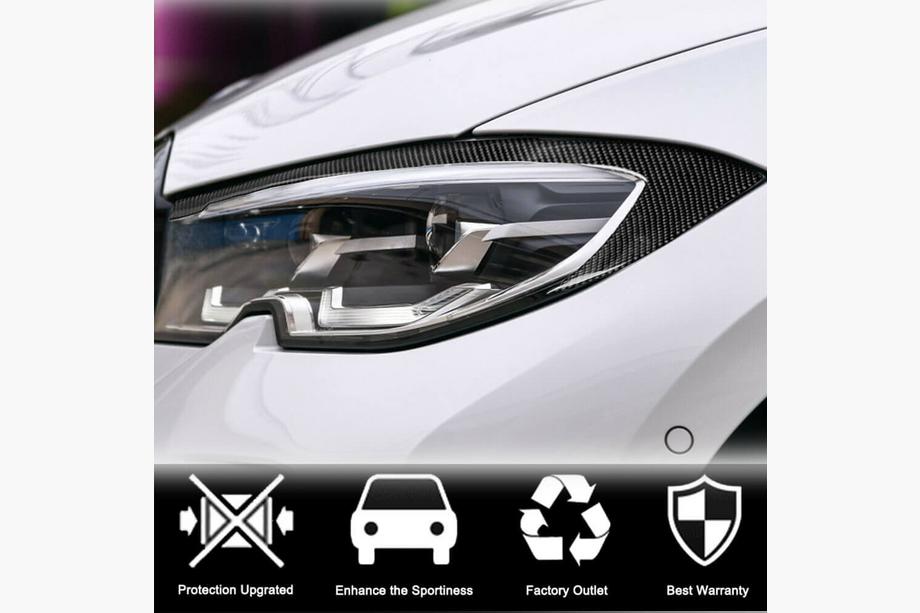 BMW 3 Serie G20/G21 2018– Koplampwimpers (2018-2022, Carbon) Foto 3