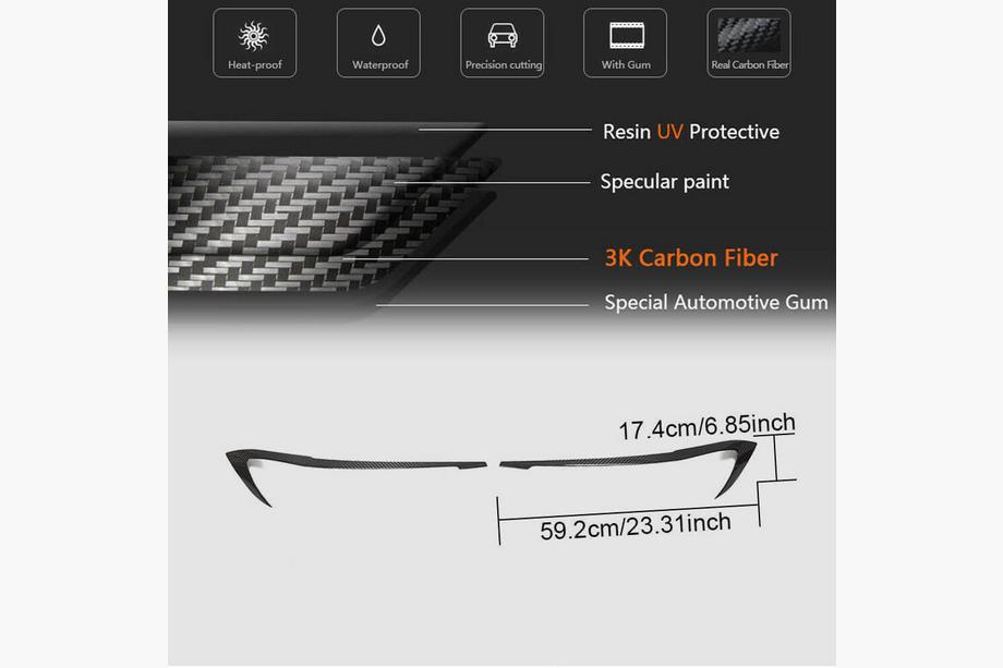 BMW 3 Serie G20/G21 2018– Koplampwimpers (2018-2022, Carbon) Foto 6
