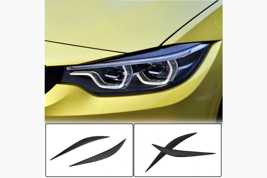BMW 3 Serie F30/F31 2012–2019 Koplampwimpers V1 (voor F80, carbon) Image