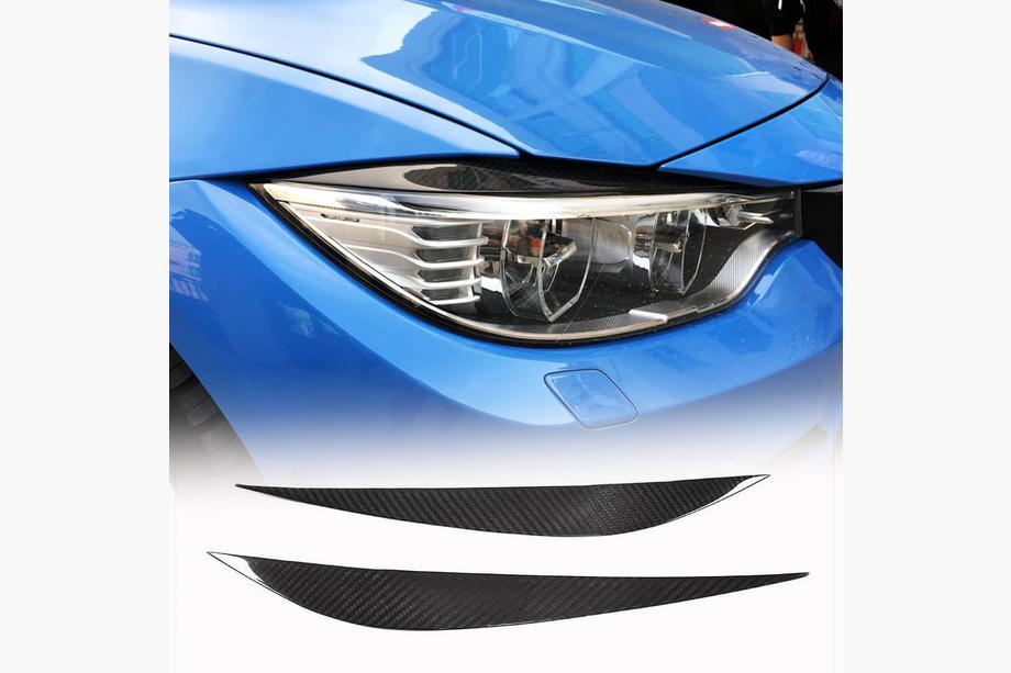BMW 3 Serie F30/F31 2012–2019 Koplampwimpers V2 (voor F80, Carbon) Image