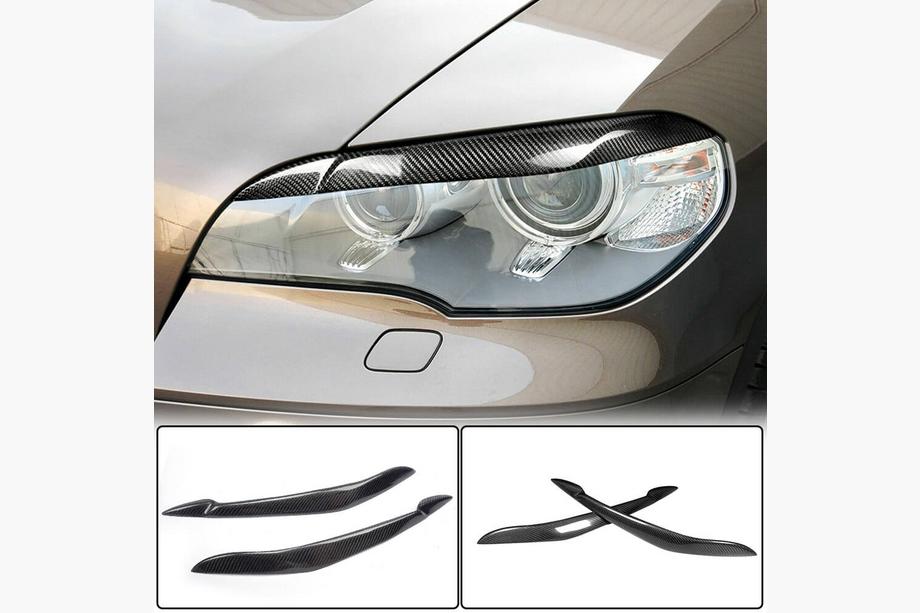 BMW X5 E70 2007–2013 Koplampwimpers (Carbon) Foto 1