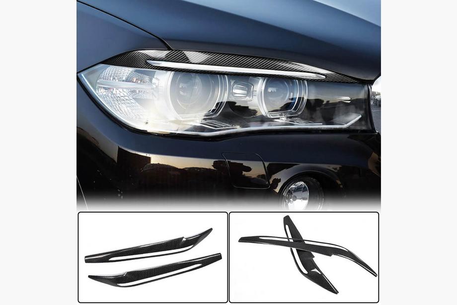 BMW X6 F16 2014–2019 Koplampwimpers Carbon V1 Foto 1