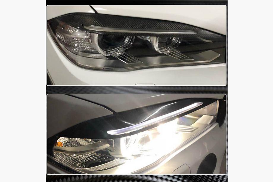 BMW X6 F16 2014–2019 Koplampwimpers Carbon V1 Foto 3