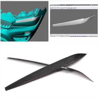 Koplampwenkbrauwen droog carbon V2 BMW X6 F16 2014–2019 foto 2