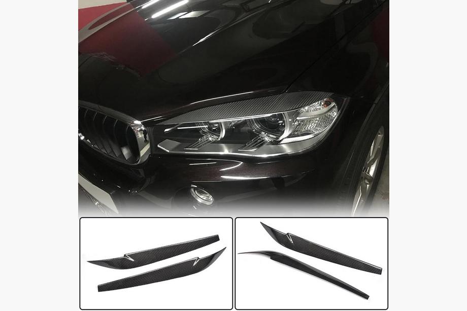 BMW X6 F16 2014–2019 Koplampwimpers Lamp Eyelids FRP V3 Image