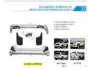 Toyota Land Cruiser Prado 150 2009–2023 Voor- en achterbumper lip spoilers Luxury (2013-2017) foto 28