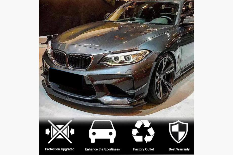BMW 2-serie F22/F23 2014–2021 Frontbumper lipspoiler (voor F87 M2, carbon) Foto 2