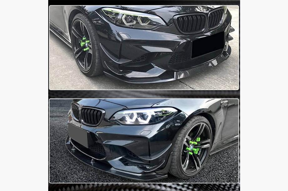BMW 2-serie F22/F23 2014–2021 Frontbumper flaps Flap FRP V2 (voor F87 M2 2016-2020) Foto 3