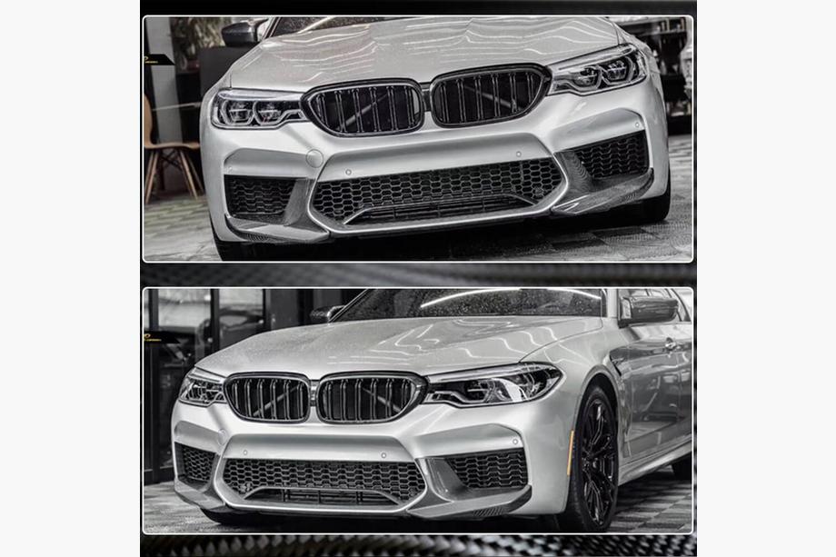 BMW 5 Serie G30/G31 2017–2023 Front bumper lip flaps Flap (voor M5 F90 2017-2020, carbon) Foto 4