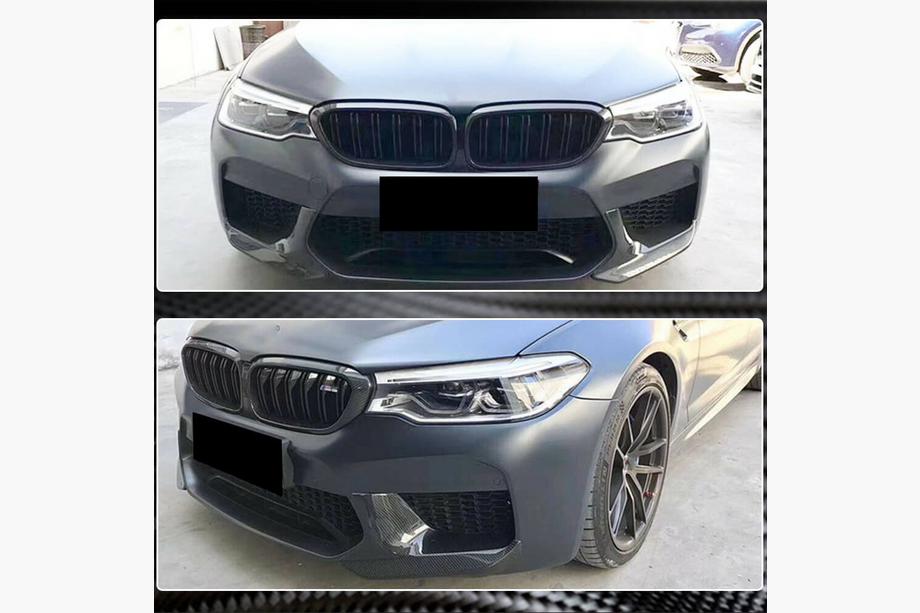 BMW 5 Serie G30/G31 2017–2023 Front bumper lip flaps Flap (voor M5 F90 2017-2020, carbon) Foto 5