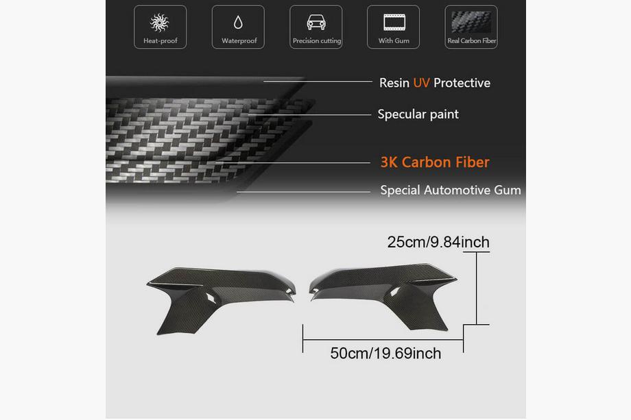 BMW 5 Serie G30/G31 2017–2023 Front bumper lip flaps Flap (voor M5 F90 2017-2020, carbon) Foto 6