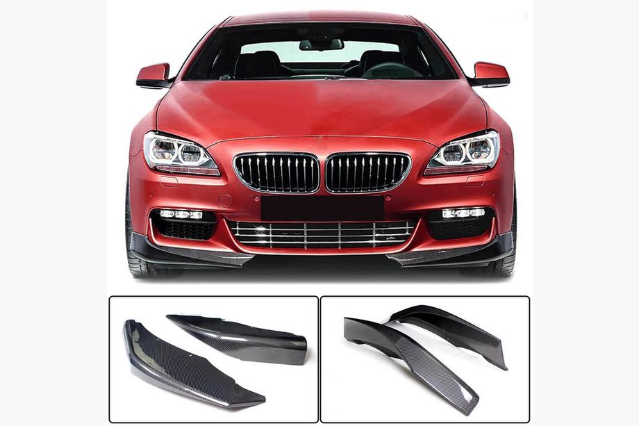 BMW 6-serie F12/F13/F06 2011–2018 Frontbumper lipflaps Flap V1 (voor M-Sport, carbon) Image