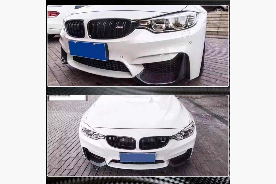 BMW 3 Serie F30/F31 2012–2019 Voorbumper flaps Flap V4 (voor F80, carbon) Foto 4