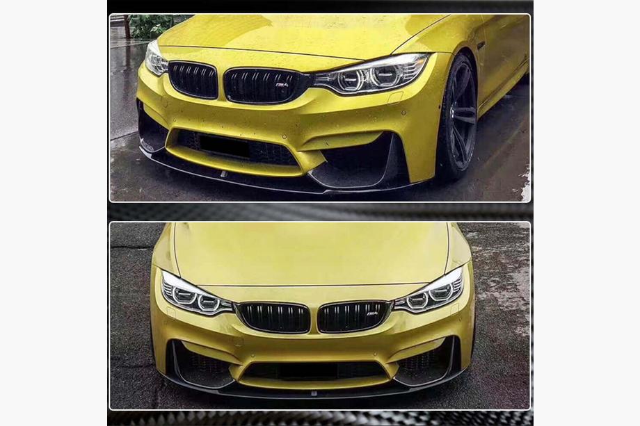 BMW 3 Serie F30/F31 2012–2019 Voorbumper flaps Flap V4 (voor F80, carbon) Foto 5