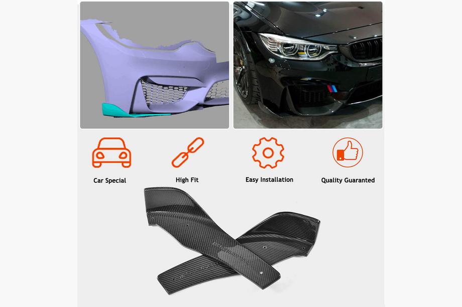 BMW 4 Serie F32/F33/F36 2012–2020 Frontbumper lip Flap V1 (voor F82/F83, carbon) Foto 2