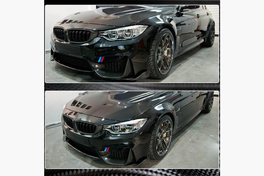 BMW 4 Serie F32/F33/F36 2012–2020 Frontbumper lip Flap V1 (voor F82/F83, carbon) Foto 4