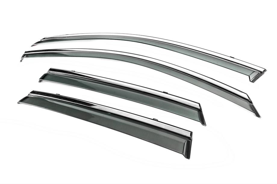 Audi A3 2020– Winddeflectoren met chroomlijst Niken Luxury (HB, 4 stuks) Foto 2