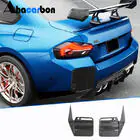 BMW 2 Serie G42 2021– Achterbumper splitters V1 (voor G87, carbon) foto 1