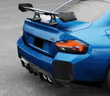 BMW 2 Serie G42 2021– Achterbumper splitters V1 (voor G87, carbon) foto 2