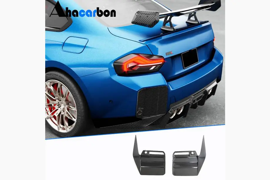 BMW 2 Serie G42 2021– Achterbumper splitters V1 (voor G87, carbon) Image