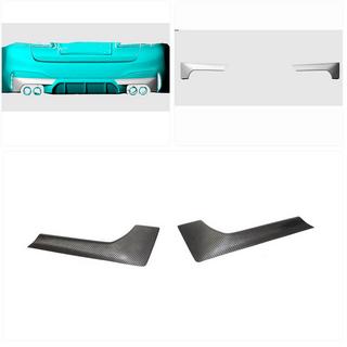 Achterbumper flaps carbon (voor M-Sport/M5 F90, carbon) BMW 5 Serie G30/G31 2017–2023 foto 2