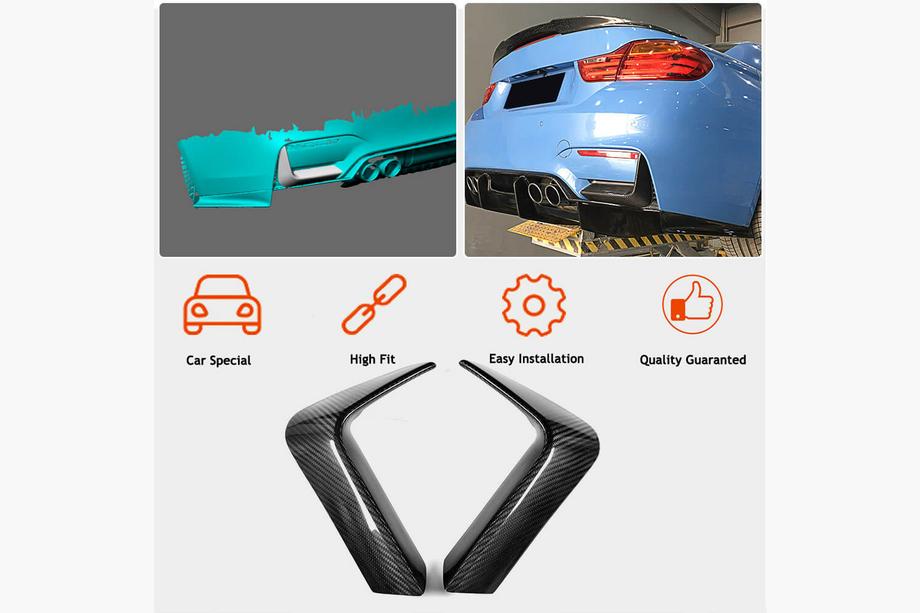 BMW 4 Serie F32/F33/F36 2012–2020 Achterbumper flaps Flap V2 (voor F82/F83) Foto 2