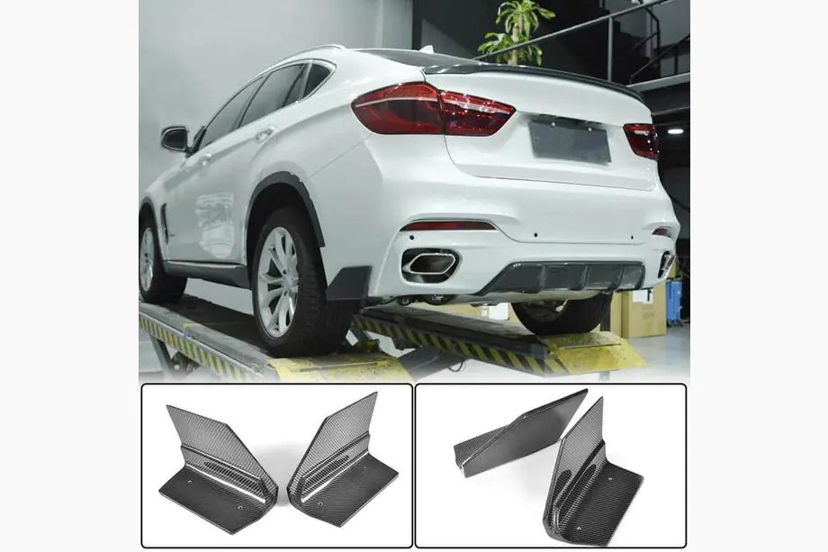 BMW X6 F16 2014–2019 Achterbumper flaps Flap (voor M-Sport, carbon) Foto 1