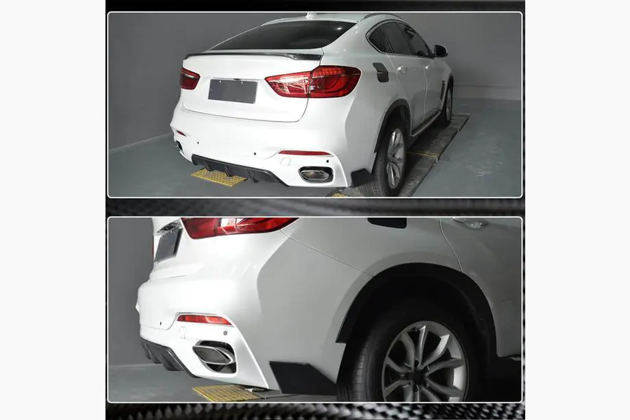 BMW X6 F16 2014–2019 Achterbumper flaps Flap (voor M-Sport, carbon) Foto 3