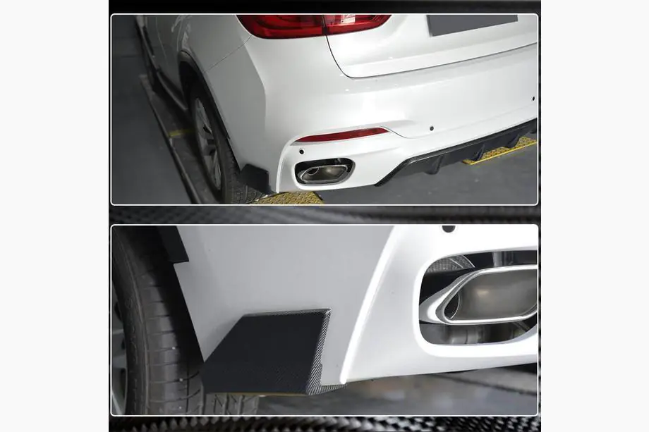BMW X6 F16 2014–2019 Achterbumper flaps Flap (voor M-Sport, carbon) Foto 4